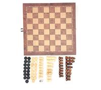 Bnineteenteam Juego de Mesa de Damas, Juego de Madera, Diversión Interactiva Portátil para Niños y Adultos (S)