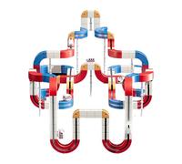 Bnineteenteam Juego de Tren Eléctrico, Pistas de Plástico Que Desafían la Gravedad, Juguete de Construcción DIY, Ferrocarril Magnético para Niños de 3 Años en Adelante