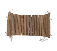 Bnineteenteam Juguetes para Hámster, Columpio de Madera para Mascotas Pequeñas, Hamaca Segura y Fácil de Instalar con Cadenas para Escalar y Jugar (15 * 35CM)