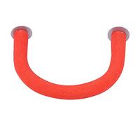 Bnineteenteam Juguetes para Loros, de Cuarzo y Soporte de Percha de Madera para Moler Picos, Fácil Instalación para Juegos y Ejercicios de Pájaros Mascotas (Rojo)