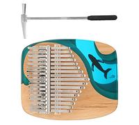 Bnineteenteam Kalimba, Piano de Pulgar de Caoba con 17 Teclas, Instrumento Musical Fácil de Aprender para Principiantes y Adultos