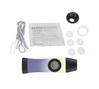 Bnineteenteam Kazoo, Instrumento Musical Kazoo de Metal con Membrana Acústica de Onda única, Tono Ajustable para Niños, Adultos Cantando y Diversión en Fiestas (Amarillo y azul)