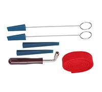 Bnineteenteam Kit de Afinación de Piano, Herramientas de Acero Inoxidable con Tira de Temperamento Roja para Mantenimiento Profesional de Piano