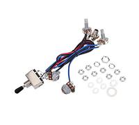 Bnineteenteam Kit de arnés de cableado de Guitarra eléctrica, Interruptor de Palanca 2T 2V 3 vías 5K macetas con Conector para Guitarra Les Pual LP Cableado Les Paul Cableado Les Paul Completo