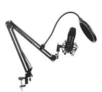 Bnineteenteam Kit de Micrófono de Condensador USB, Calidad de Audio de Alta Fidelidad, Soporte de Brazo Ajustable, Micrófono Cardioide de 96 KHz para Podcasting y Streaming