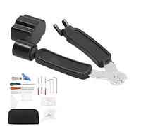 Bnineteenteam Kit de Reparación de Guitarra de 25 Piezas, Herramientas de Guitarra de Plástico Metálico para Cambio de Cuerdas, Ajuste de Acción y Configuración para Bajos Eléctricos Acústicos y