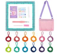 Bnineteenteam Kit de Telar, Juego Portátil de Nuevo Diseño con 288 Bandas Elásticas para Niños que Elaboran Proyectos de Joyería de 6 a 12 Años (GREEN)