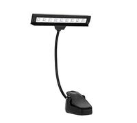 Bnineteenteam Luz Atril, Luz de Soporte de música con Clip Luz de Atril Recargable LED portátil Flexible de 9 LED para lámpara de Escritorio de Lectura de Dormitorio