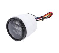 Bnineteenteam Medidor de Pantalla Digital de 52 Mm, Medidor de Nivel de de Presión de Aceite de Temperatura del Agua con Luz de Fondo Azul, para Automóviles, Camiones, Vehículos (Esfera negra, bisel