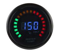 Bnineteenteam Medidor de Temperatura del Agua LED, Medidor de Temperatura de Temperatura de Temperatura del Agua de Automóvil Digital con Sensor 52 Mm 20-150 ° C Durante 12V Automático