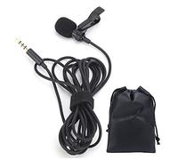 Bnineteenteam Micrófono con Clamp/Holder, Micrófono Lavalier con Cable de Metal para Teléfonos Inteligentes y Tabletas, Audio Claro para Vlogging y Entrevistas