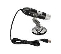 Bnineteenteam Microscopio Digital, Marco de ABS con Aumento 1600X, 8 Luces LED, Inspección USB y Tipo C para Uso Industrial y de Joyería