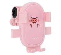 Bnineteenteam Monte de Teléfono de Bicicleta, Soporte de Teléfono Seguro, Absorción de Choque, Diseños de Dibujos Animados, Instalación Amigable, Accesorio de Carga con Abdominales Rosados, Material