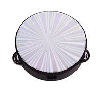 Bnineteenteam Pandereta, Tambor Reflectante de Madera de 6 Pulgadas con Jingles de una Sola, Instrumento de Percusión de Mano para Niños y Adultos para Bailar y Cantar (6 pulgadas)