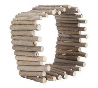Bnineteenteam Parque Infantil para Animales Pequeños, Juguete de Madera Natural para Hámsteres, Fomenta la Escalada y la Exploración, Ideal para Chinchillas y Cobayas (50cm Tipo de Valla)