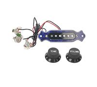 Bnineteenteam Pastillas de Guitarra Eléctrica, Material ABS con Perillas de Tono de Volumen, Listas para Instalar para Guitarristas Eléctricos Acústicos (negro y azul)
