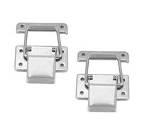 Bnineteenteam Pestillo de Resorte para Gabinete, Cerradura de Palanca Resistente de Acero Inoxidable, 2 Piezas para Seguridad de Puertas y Cajas de Gabinetes