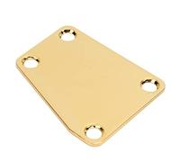 Bnineteenteam Placa para Mástil de Guitarra, Placa para Mástil de Guitarra Eléctrica de Metal Trapezoidal con Tornillos para Reemplazo de Telecaster, Diseño Duradero para Guitarristas y Músicos (GOLD)