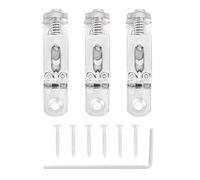 Bnineteenteam Puente de Guitarra de 3 Piezas Puente de Cuerda Simple de 3 cm con Llave de Tornillos(Plata)