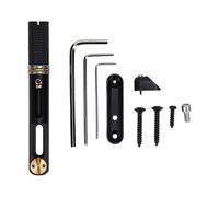 Bnineteenteam Puente de Guitarra sin Cabeza, Cordal de Aleación de Zinc con Monturas de Latón, Kit de Actualización para Guitarras Eléctricas con Estabilidad de Afinación Mejorada (BLACK)