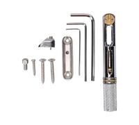 Bnineteenteam Puente de Guitarra sin Cabeza, Cordal de Aleación de Zinc con Monturas de Latón, Kit de Actualización para Guitarras Eléctricas con Estabilidad de Afinación Mejorada (SILVER)