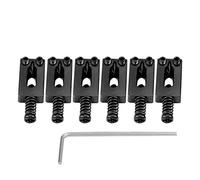 Bnineteenteam - Puente de sillín de Guitarra eléctrica, 6 Piezas, Tremolo para reemplazo de Guitarra eléctrica con una Llave(Negro)