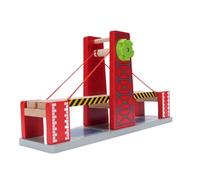 Bnineteenteam Puente de Trenes de Madera Conjunto de Suspensión Expandible Puente de Ferrocarril de Madera Beechwood con Accesorios Panorámicos para Diseños Creativos de Vías y Juego Educativo