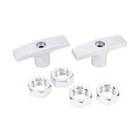 Bnineteenteam Reemplazo de Manija de Válvula de Desechos RV, Kit de Manija de Válvula de Descarga Gris Metálico para Varilla de Extensión de de Desechos RV, con 4 Tuercas, 2 Tornillos