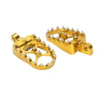 Bnineteenteam Reposapiés Ancho CNC, Reposapiés de Repuesto de Aleación de Aluminio Giratorios de 360 grados con Diseño de Puente X para Bobber Iron 883 MX650 (GOLD)