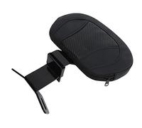 Bnineteenteam Respaldo Universal para Asiento de Pasajero, Piel Sintética Suave con Cojín de Esponja para Motocicleta, Respaldo Extraíble con Marco de Metal Resistente (Puntada negra)