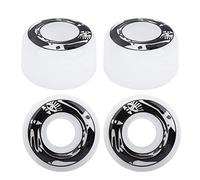 Bnineteenteam Rueda de monopatín, 4 Piezas/Juego de Alta Elasticidad PU Fish Board Ruedas de Skate Rueda de monopatín de Repuesto(Blanco con Estampado)