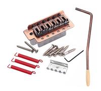 Bnineteenteam Sillines para Puente de Guitarra, de Trémolo con Rodillo de Metal con Resortes y Tornillos para Guitarras Eléctricas FD SQ ST que Mejoran la Jugabilidad (bronce rojo)