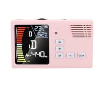 Bnineteenteam Sintonizador de Metrónomo Digital, Pantalla LED Recargable, Sintonizador 3 en 1 con Micrófono de Vibración para Guzheng Guqin Pipa, Batería de 580 MAh, 12 Modos de Temperamento (PINK)