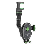 Bnineteenteam Soporte para Teléfono con Espejo Retrovisor, Material ABS, Giratorio 360°, Ajustable para Teléfonos de 4 a 6,5 Pulgadas, Ideal para Navegación y Videollamadas