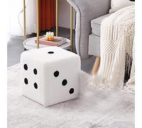 Bnineteenteam Taburete para Pies, Taburete de Cubo Suave con Funda de Forro, Marco de Madera Resistente, Espuma de Alta Densidad para Reposapiés de Salón y Dormitorio (20x20x20cm)