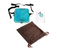 Bnineteenteam Tambor de Cajón Portátil, Madera de Arce con Rayas de Tigre con Jingles, Percusión Manual Compacta de Abedul para Actuaciones Callejeras y Práctica Musical (BLUE)