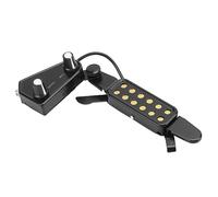 Bnineteenteam Transductor Eléctrico de Pastilla de Guitarra, Pastilla de Boca con Clamp/Holder de PVC con Control de Volumen para Guitarras Acústicas Folk (BLACK)