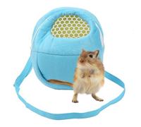 Bnineteenteam Transportín para Hámster, Bolso de Viaje Portátil para Mascotas con Correas de Nailon, Ideal para Animales Pequeños, Cómodo y Lavable, 7 por 9 Pulgadas