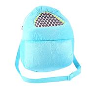 Bnineteenteam Transportín para Mascotas Pequeño, Transportador de Viaje de Felpa Suave con Correa Ajustable, Diseño de Malla Liviana para Viajes Al Aire Libre de Hámster, Erizo, Chinchilla (Blue)