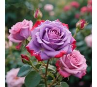 BNJKYUOKW Resistente al frío-Raíces de Rosas-Decoración paisajística para terraza y jardín-Vertical-2Rizomas-E