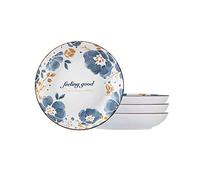 bnjlSDATwr Platos de Cena divididos, Plato Control Dieta, Juego 4, Redondos japoneses for postres, Aperitivos, ensaladas, pastas y campamentos