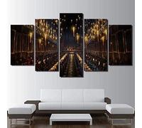 bnkrtopsu 5 Cuadro en Lienzo 5 Fotos Juntas en una Sala de Estar Dormitorio Creativo murales Decorativos y Carteles(Sin Marco) Película de Harry Potter Hogwarts Hall