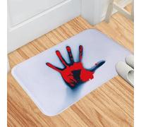 BNMKYTWASJP Alfombra de suelo con huellas de sangre de Halloween, alfombra de manchas de sangre de terror, guía para principiantes de Halloween (Halloween-3,40 x 60)