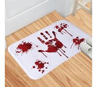 BNMKYTWASJP Alfombra de suelo con huellas de sangre de Halloween, alfombra de terror, manchas de sangre, guía para principiantes de Halloween (Halloween-2,40 x 60)