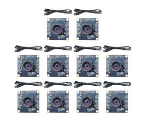 Bnnlqpsttg 10 módulos de cámara 100 grados 1MP OV9732 1280 X 720 USB, controlador gratuito, enfoque manual, cable de 0,6 m para XP/7/8/10