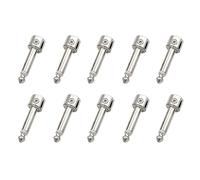 Bnnlqpsttg 10 piezas 6.35MM Kit de enchufes sin costura DIY Guitarras pedal Junta Accesorios guitarra eléctrica