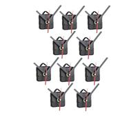 Bnnlqpsttg 10 piezas DIY mecanismo de movimiento de cuarzo silencioso kit de agujas de reloj de pared para hacer por sí mismo piezas de herramientas de reparación de reemplazo