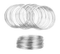 Bnnlqpsttg 100 Hebillas de Memoria para la Fabricación de Pulseras, Cuentas para la Fabricación de Plata