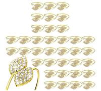 Bnnlqpsttg 100 Piezas Redondas de Hojas Toallero Hebilla de Rhinestone para la Decoración de Mesa de la Cena Festival de Fiesta de Boda-A