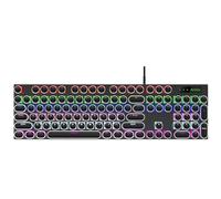 Bnnlqpsttg 104 unids/set Tapas de teclas redondas universales para teclado mecánico Cherry MX Diseño retroiluminado negro